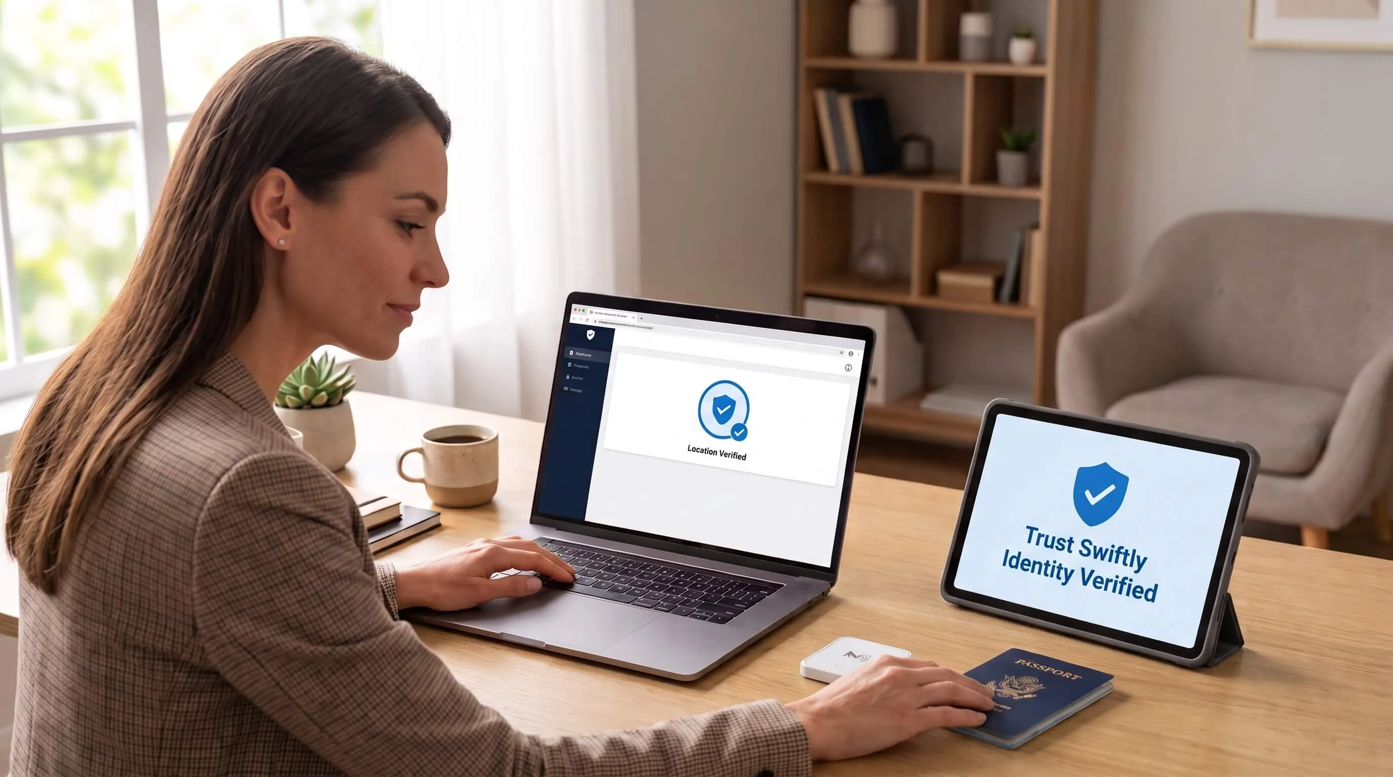 Trust Swiftly controlled hardware verifies identity evidence and approved physical presence