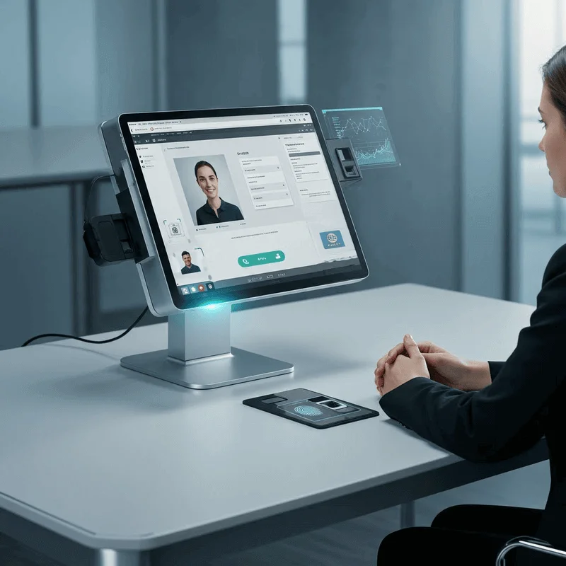 Portable deployable identity verification kiosk station for field offices